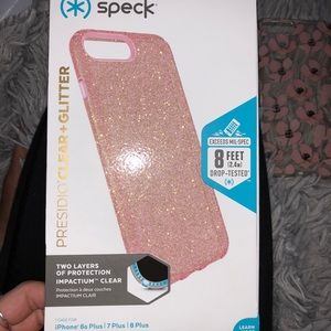 Speck pink glitter iPhone 7/8 plus case